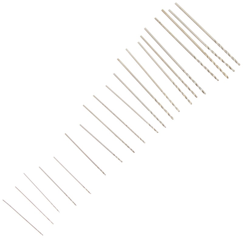 Kaufhof 06-00090 20 piece Tiny Small Drill Bits #61-80 Numbered Sizes High Speed Steel (HSS) Wire Gauge - Image 1